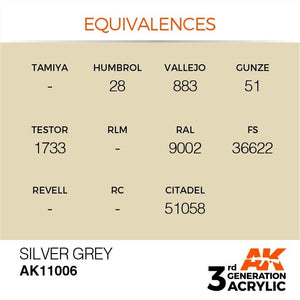 AK Interactive AK11006 Silver Gray 17ml – immagine 3