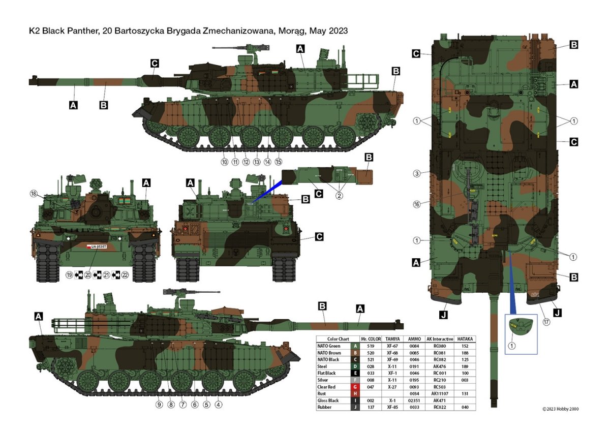 Hobby 2000 35004 K2 « Panthère noire » Armée polonaise (ACADEMY + CARTOGRAF) 1/35  – image 2