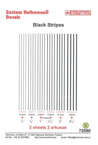 Techmod 72080 Black Stripes 1/72 – image 2
