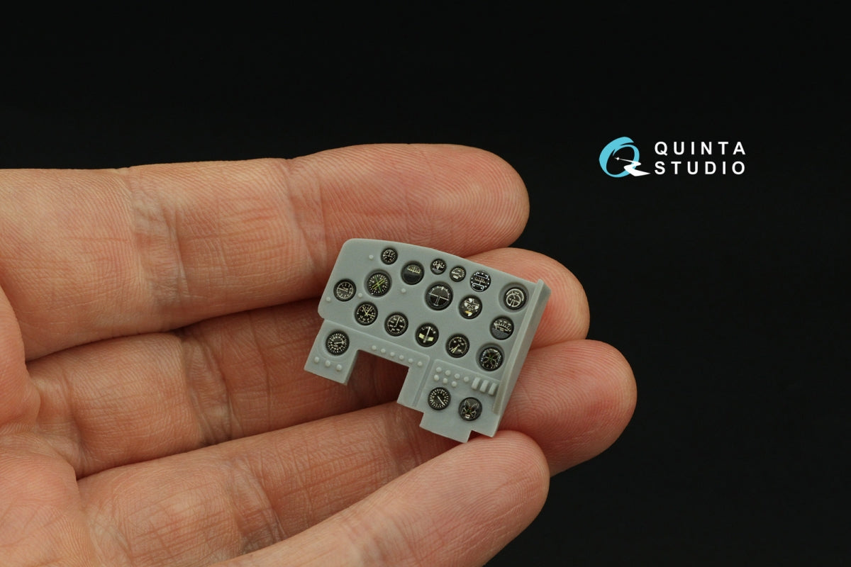 Quinta Studio QD32243 US WWII Cockpit instrument gauges without bezels 3D-Printed &amp;amp; colored Interior on decal paper (All Kits) 1/32 – image 6