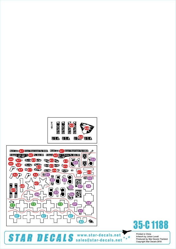 Star Decals 35-C1188 German Sherman 1/35 – zdjęcie 2