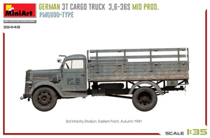 Miniart 35449 GERMAN 3T CARGO TRUCK 3.6-36S MID PROD. PMQ600-TYPE 1/35 – image 13