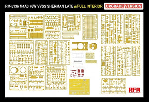 Rye Field Model 5136 M4A3 76W VVSS Sherman Late Upgrade Version Full Interior 1/35 – image 9