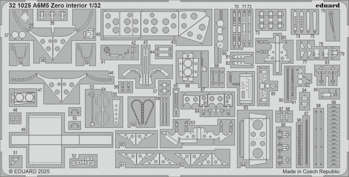 Eduard 321025 A6M5 Zero Interior detail set TAMIYA 1/32 – image 2