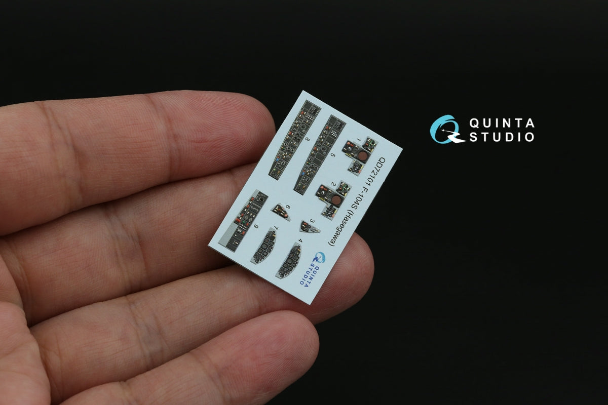 Quinta Studio QD72101 F-104S 3D-Printed &amp;amp; colored Interior on decal paper (Hasegawa) 1/72 – image 4
