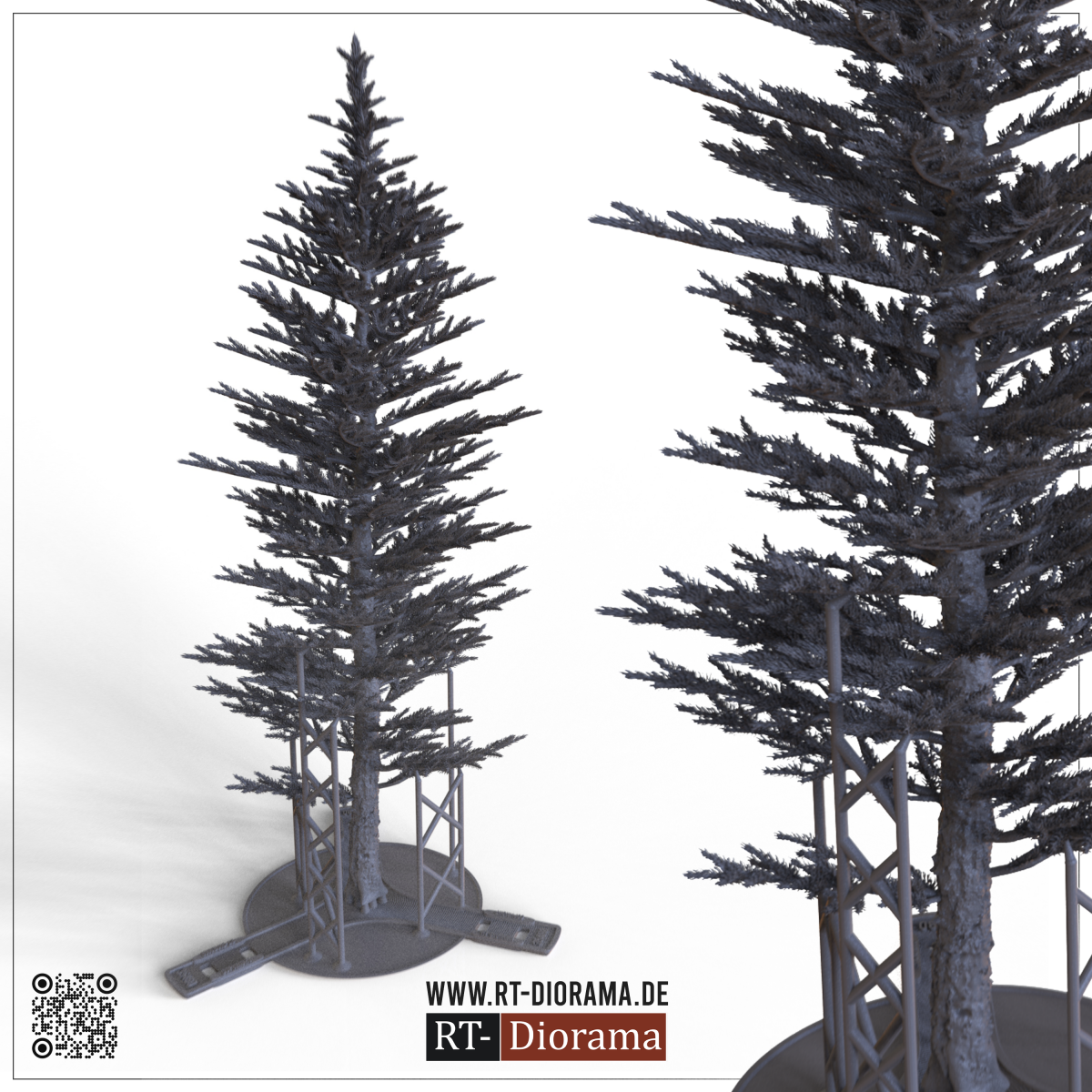 RT-Diorama 35480 Fir Tree No.2 - 3D Printed Tree Model 1/35
