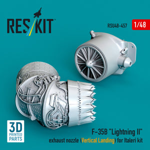 RESKIT RSU48-0457 F-35B &amp;quot;Lightning II&amp;quot; exhaust nozzle (Vertical Landing) for Italeri kit (3D printed) 1/48