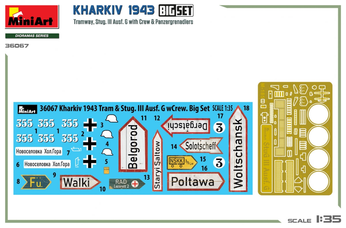 Miniart 36067 Kharkiv 1943: Tram &amp;amp; Stug. III Ausf. G w/Crew. BIG SET 1/35 – image 10