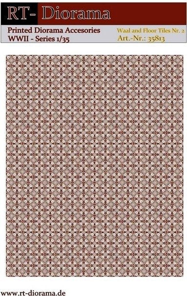 RT-Diorama 35813 Printed Accessories: Wall and Floor Tiles No.2 1/35