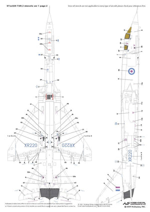 HobbyDecal ST48029V1 BAC TSR.2 Stencils ver 1 1/48 – image 3