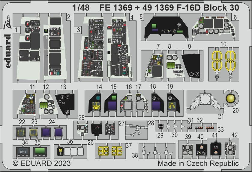 Eduard BIG49384 F-16D Block 30 Kinetic Model 1/48 – Bild 6