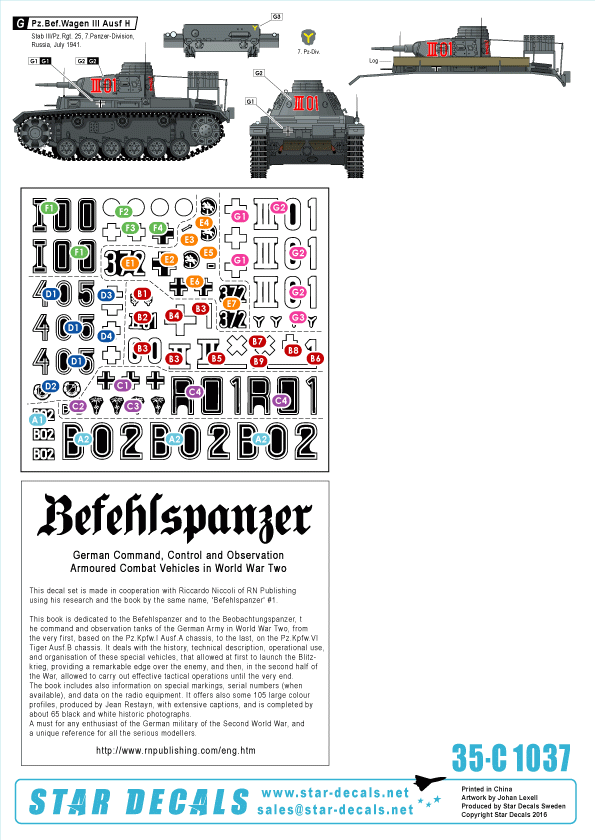 Star Decals 35-C1037 Befehlspanzer #2 1/35 – image 2
