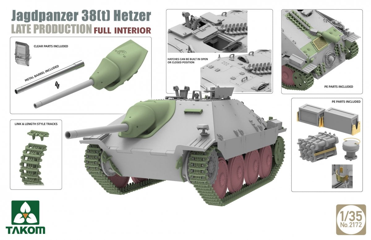 Takom 2172 Jagdpanzer 38(t) Hetzer Late Production Full Interior 1/35 – image 3