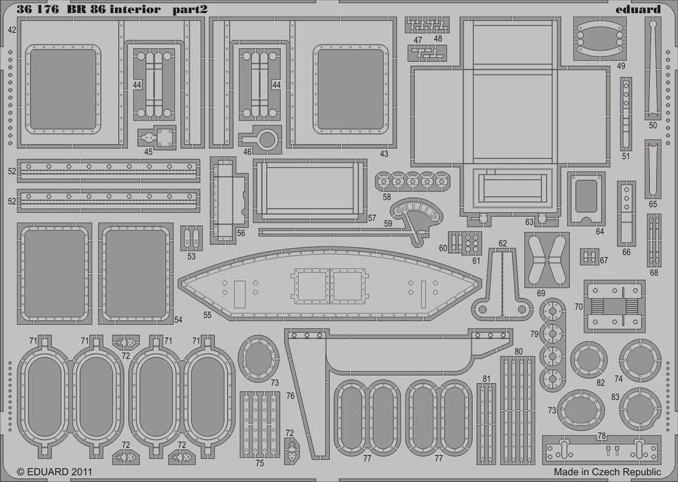 Eduard 36176 BR 86 interior 1/35 Trumpeter – image 2