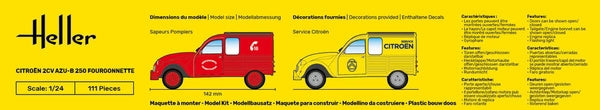 Heller 58701 Starter Kit - Citroen 2CV AZU-B 250 Fourgonnette 1/24