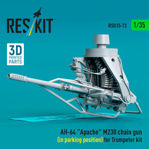 RESKIT RSU35-0073 AH-64 &amp;quot;Apache&amp;quot; M230 chain gun (in parking position) for Trumpeter kit (3D Printed) 1/35 – image 2