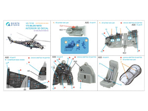 Quinta Studio QD+72185 Mi-24V NATO 3D-Printed &amp;amp; colored Interior on decal paper (Hobby Boss/ARK Models) (with 3D-printed resin parts) 1/72 – obrázek 13