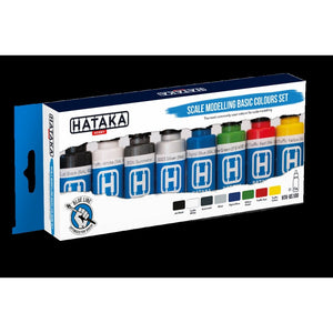 Hataka HTK-BS100 Coffret de couleurs de base pour modélisme (8 x 17 ml)