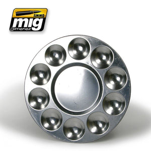 AMMO of Mig Jimenez 8009 ALUMINUM PALLET (10 WELLS)