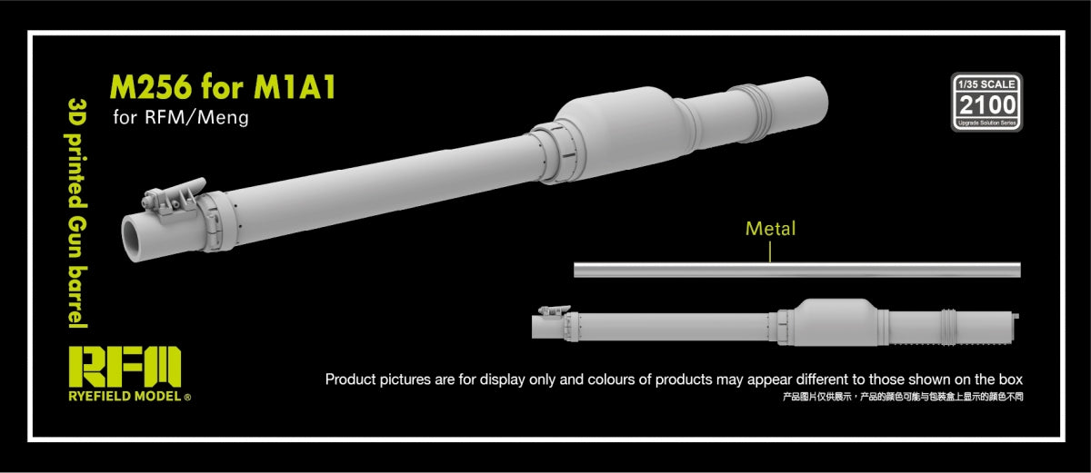 Rye Field Model 2100 M256 barrel for M1A1 (RFM Meng) 1/35