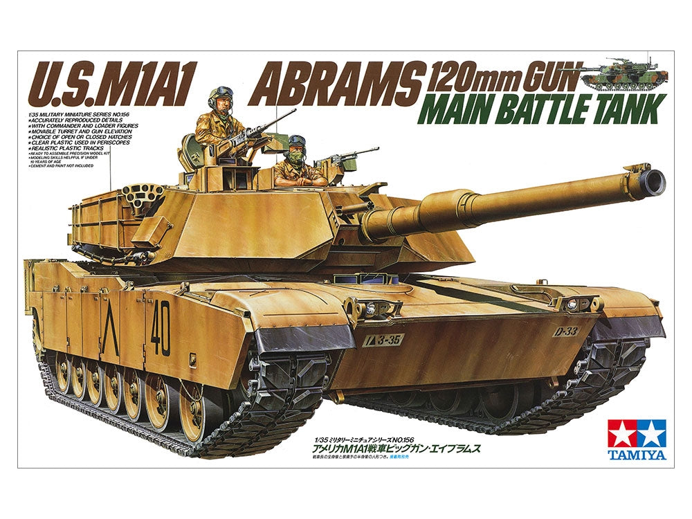 Tamiya 35156 US M1A1 Abrams 120mm Gun Main Battle Tank (1/35) – obrázek 2