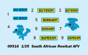 Trumpeter 09516 South African Rooikat AFV 1/35 – obrázek 3