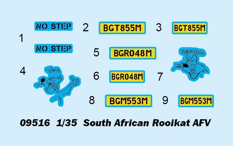 Trumpeter 09516 South African Rooikat AFV 1/35 – obrázek 3