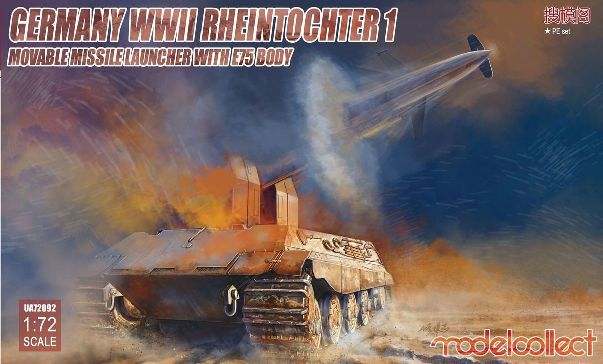 Modelcollect UA72092 Germany Rheintochter 1 movable Missile launcher with E75 body 1/72