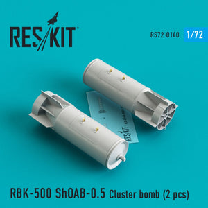 RESKIT RS72-0140 RBK-500 SHOAB-0.5 CLUSTER BOMBS (2PCS) 1/72