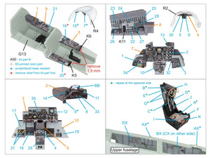 Quinta Studio QD+48495 F-4D late Phantom II 3D-Printed &amp;amp; colored Interior on decal paper (Academy) (with 3D-printed resin parts) 1/48 – immagine 3