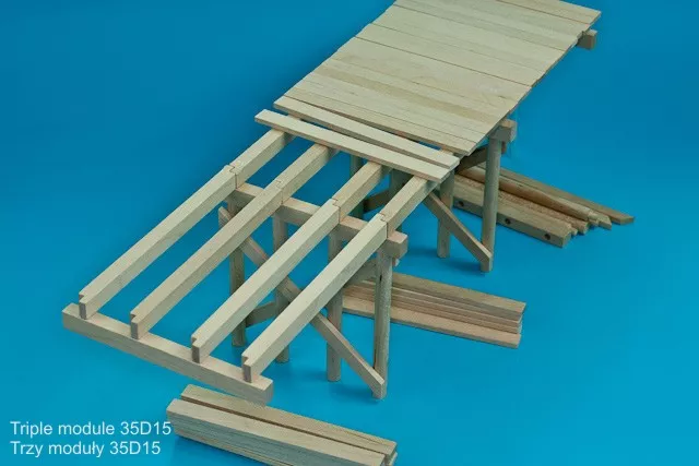 RB Model 35D15 WW II Wooden bridge Price for single module 1/35 – obrázek 5
