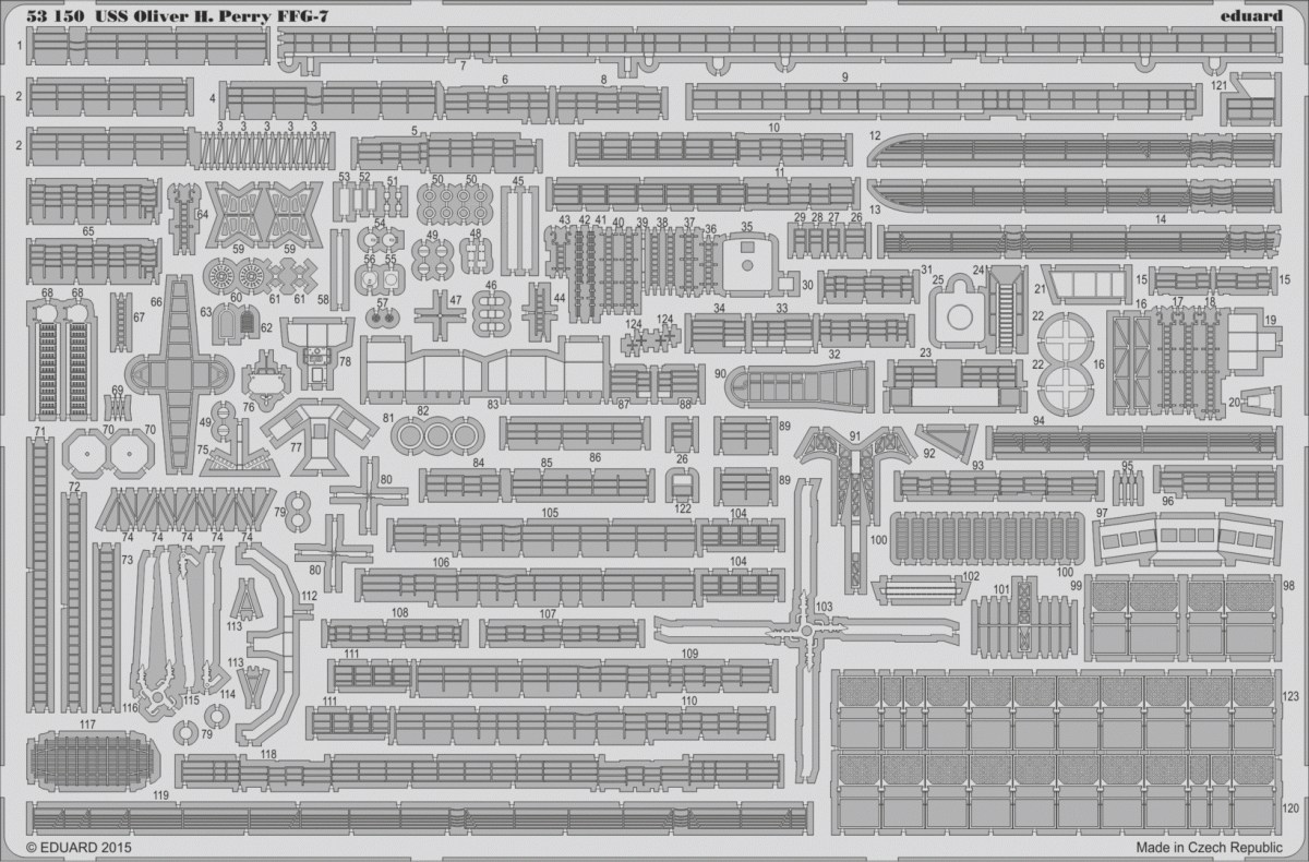 Eduard 53150 USS Oliver H. Perry FFG-7 ACADEMY 1/350