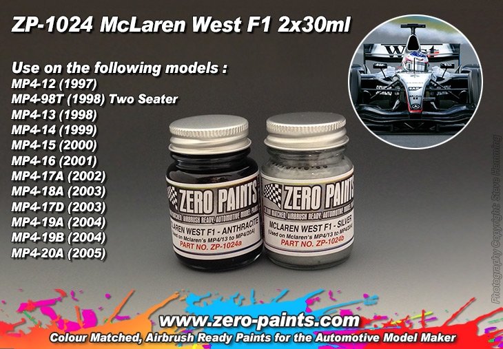 Zero Paints ZP-1024 McLaren West F1 (MP4/13 to MP4/20A) Paints 2x30ml – Bild 2