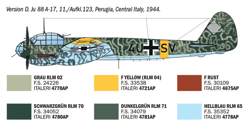 Italeri 1489 Junkers Ju 88 A-4/17 Torpedo Bomber 1/72 – zdjęcie 3