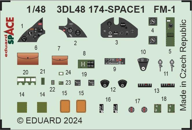 Eduard 3DL48174 FM-1 SPACE TAMIYA 1/48 – Bild 3