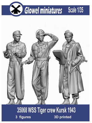 Glowel Miniatures 35068 WSS Tiger crew Kursk 1943 (3 Figure, 3D Printed) 1/35