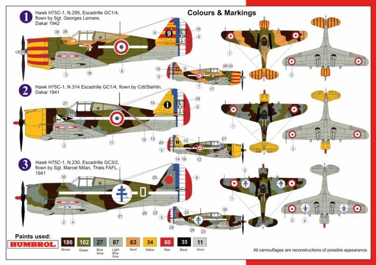 AZmodel AZ7575 Curtiss Hawk H-75C1 Over Africa 1/72 – image 2