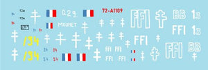 Star Decals 72-A1109 FFI #2. Re-captured Beute-Panzers. French Resistance - Forces Françaises de l&amp;#39;Intérieur 1/72 – Bild 2