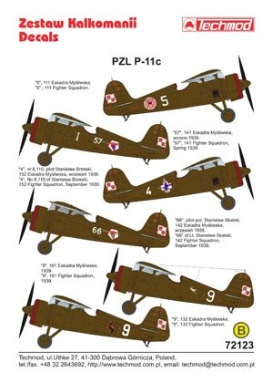 Techmod 72123 - PZL P.11c 1/72 – imagen 2