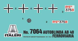Italeri 7064 Autoblinda AB 40 Ferroviaria 1/72 – image 4
