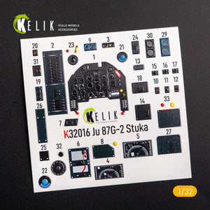 KELIK K32016 JUNKERS JU 87 D/G STUKA - INTERIOR 3D DECAL FOR TRUMPETER KIT 1/32 – image 3