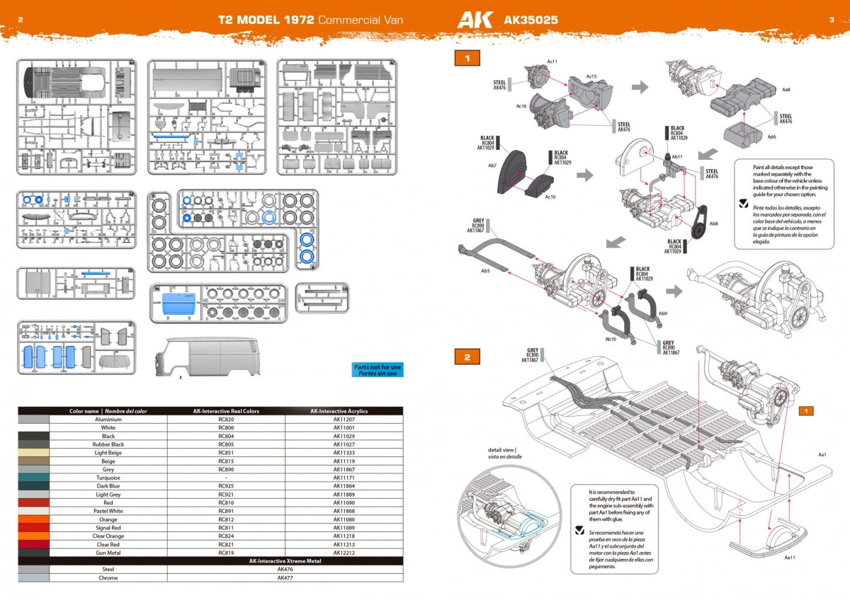 AK Interactive AK35025 T2 MODEL 1972 COMMERCIAL VAN 1/35 – imagen 9