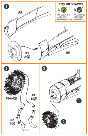 Clear Prop! CPA48005 Hawk H-75 M/N/O resin exhaust for CP kit ACCESSORIES 1/48 – image 3