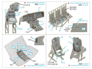 Quinta Studio QD48431 Westland Sea King HU.5 3D-Printed &amp;amp; colored Interior on decal paper (Airfix) 1/48 – imagen 2