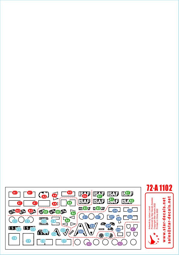 Star Decals 72-A1102 ISAF-Afghanistan # 3. Peacekeepers from Bulgaria, Hungary and Portugal. BRDM-2, BTR-80A, Panhard VBL. 1/72 – Bild 3