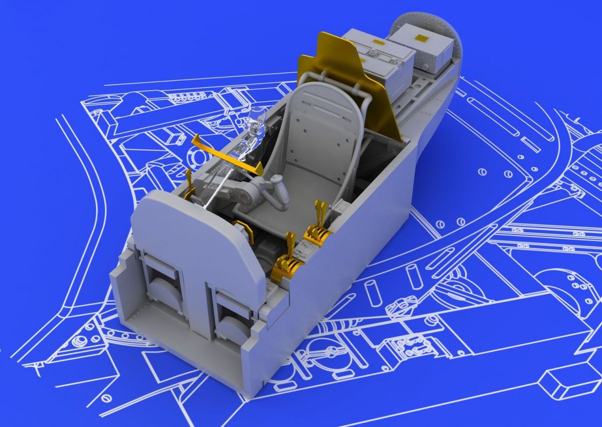 Eduard 648259 P-38J cockpit ACADEMY 1/48
