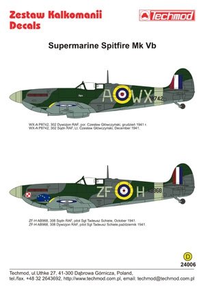 Techmod 24006 - Supermarine Spitfire Mk VB 1/24 – image 2