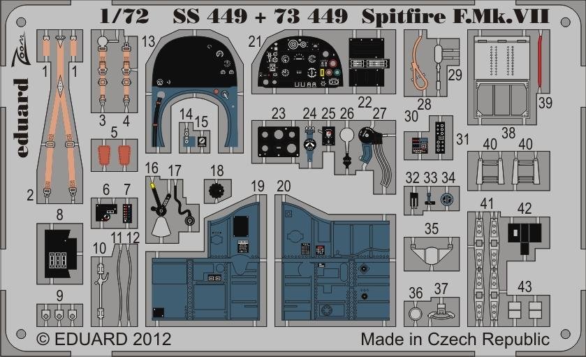 Eduard 73449 Spitfire F. Mk. VII 1/72 ITALERI