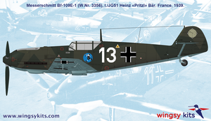 Wingsy Kits D5-07 German WWII Fighter MESSERSCHMITT Bf 109 E-1 1/48 – Bild 14