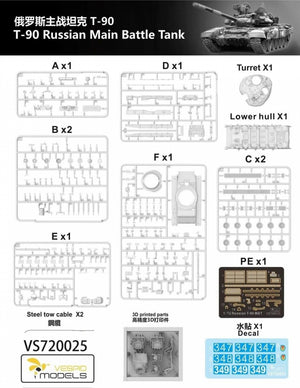 Vespid Models VS720025 T-90 Russian Main Battle Tank 1/72 – image 7